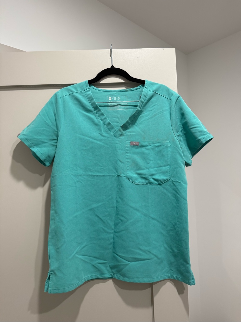 Figs Womenβs Teal V-Neck Medical Scrub Top